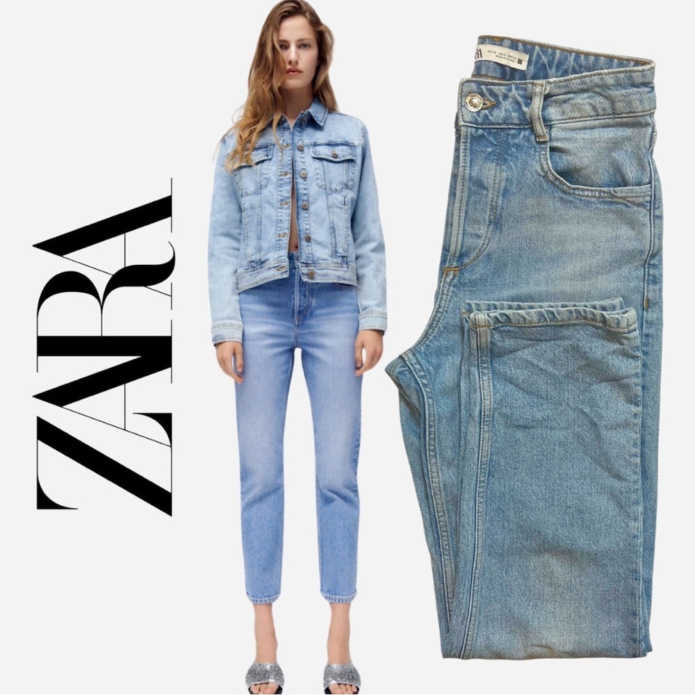 Zara High-Rise Regular Fit Button Fly Jeans | Size 2